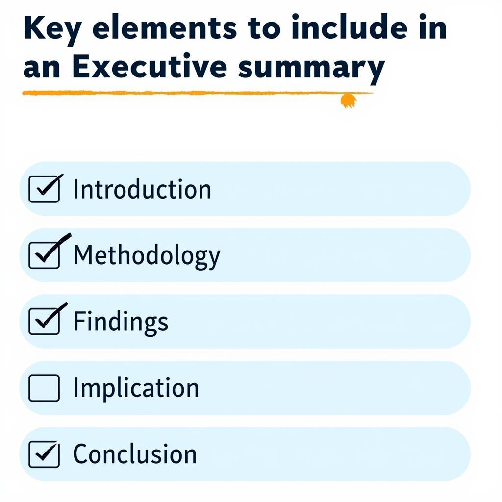 Executive Summary Checklist