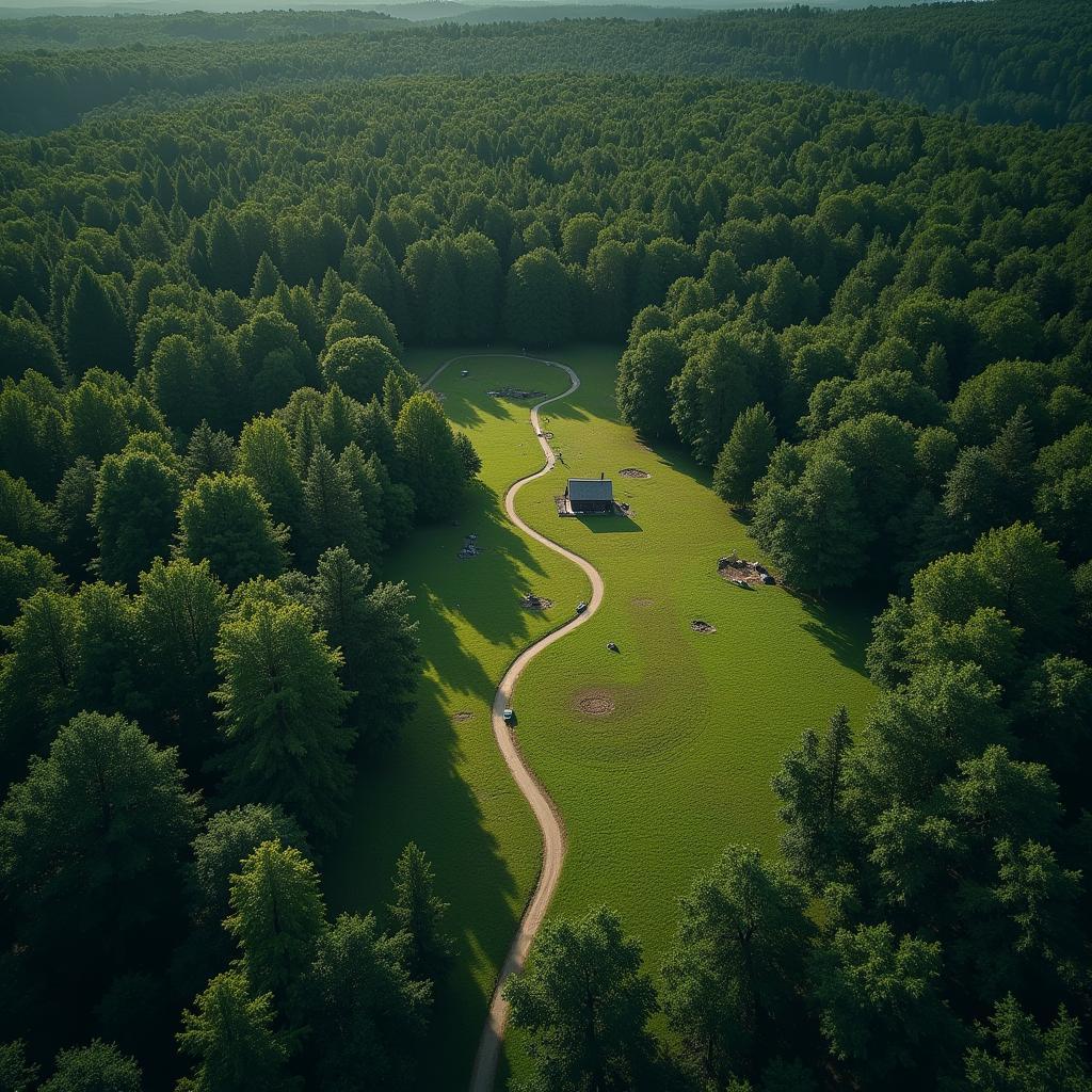 Aerial View of Fieldings Research Forest