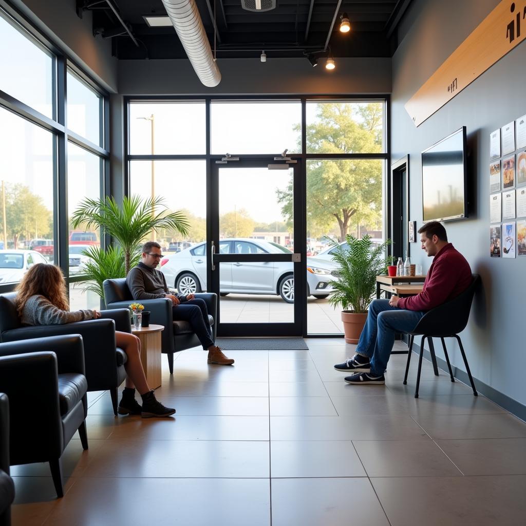 Comfortable Customer Waiting Area at German Auto Center in Austin