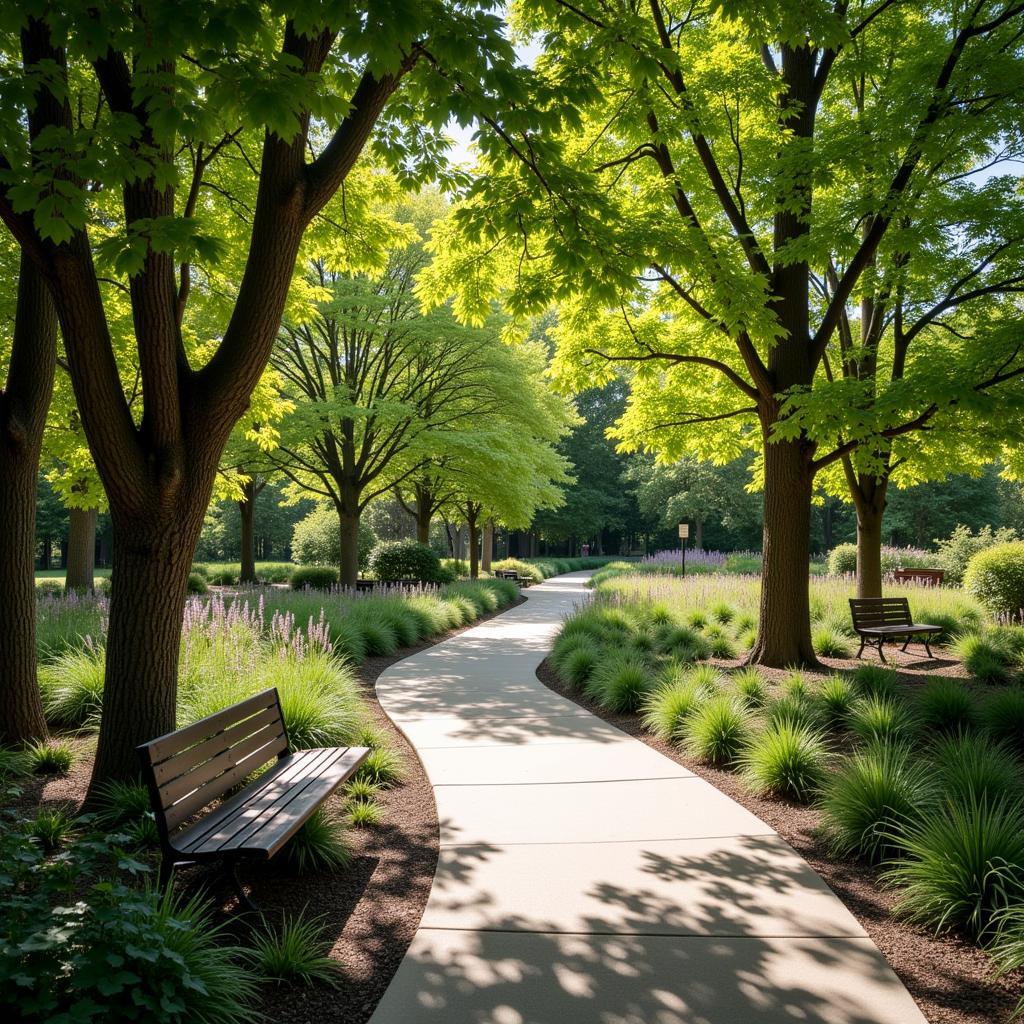 Serene Healing Garden at Gibbs Cancer Center