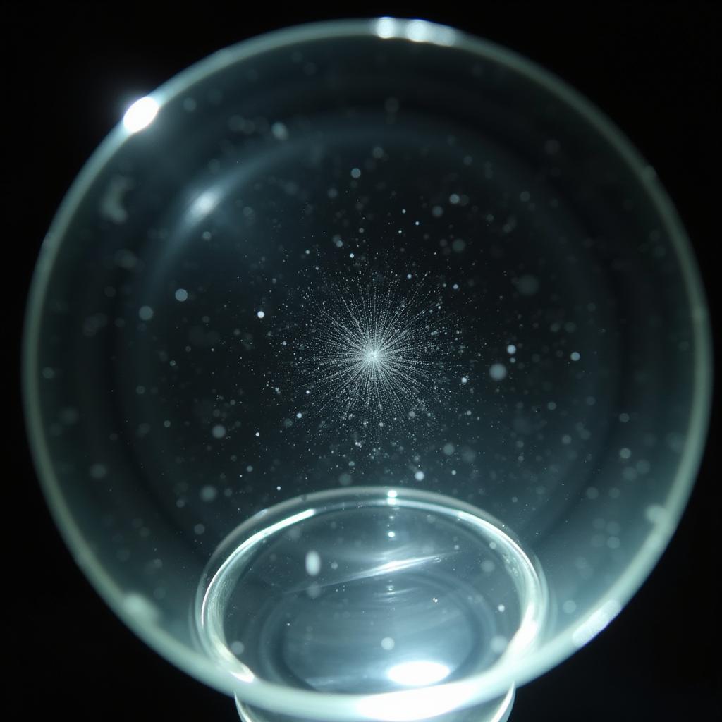 Glass Surface Dust Particle Reflection