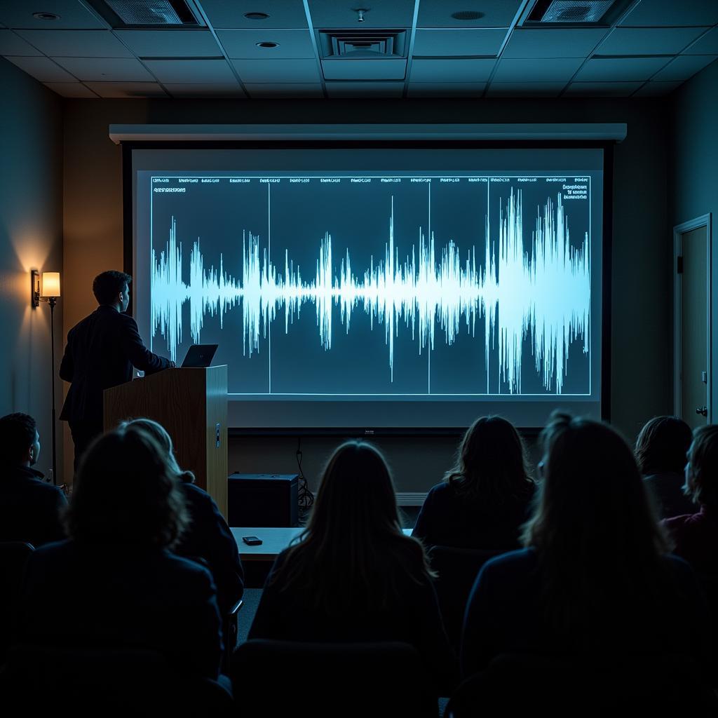 Graduate Students Presenting Paranormal Research at a Symposium