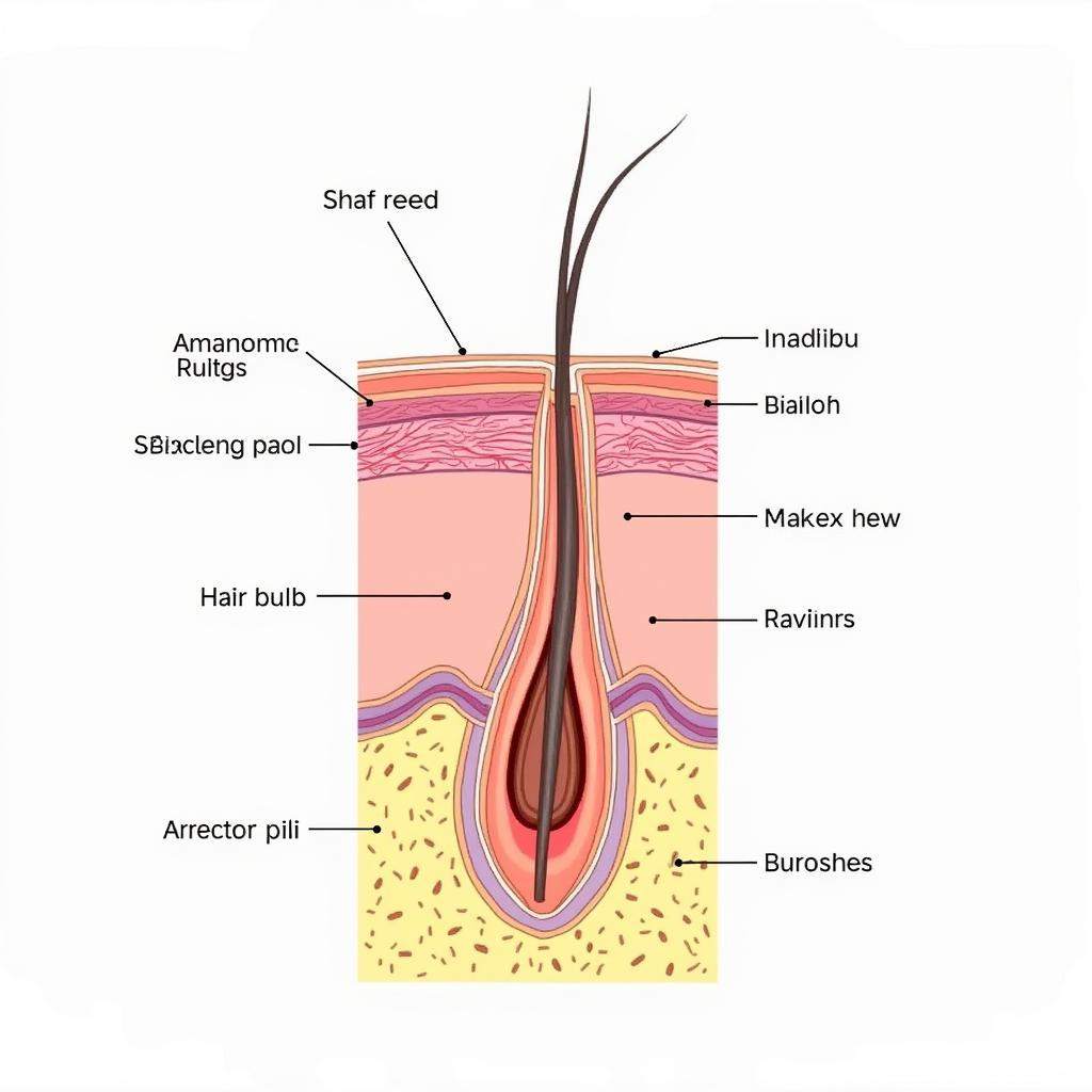 Detailed Diagram of a Human Hair Follicle