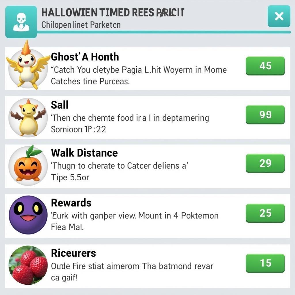 Pokémon GO Halloween Timed Research Tasks