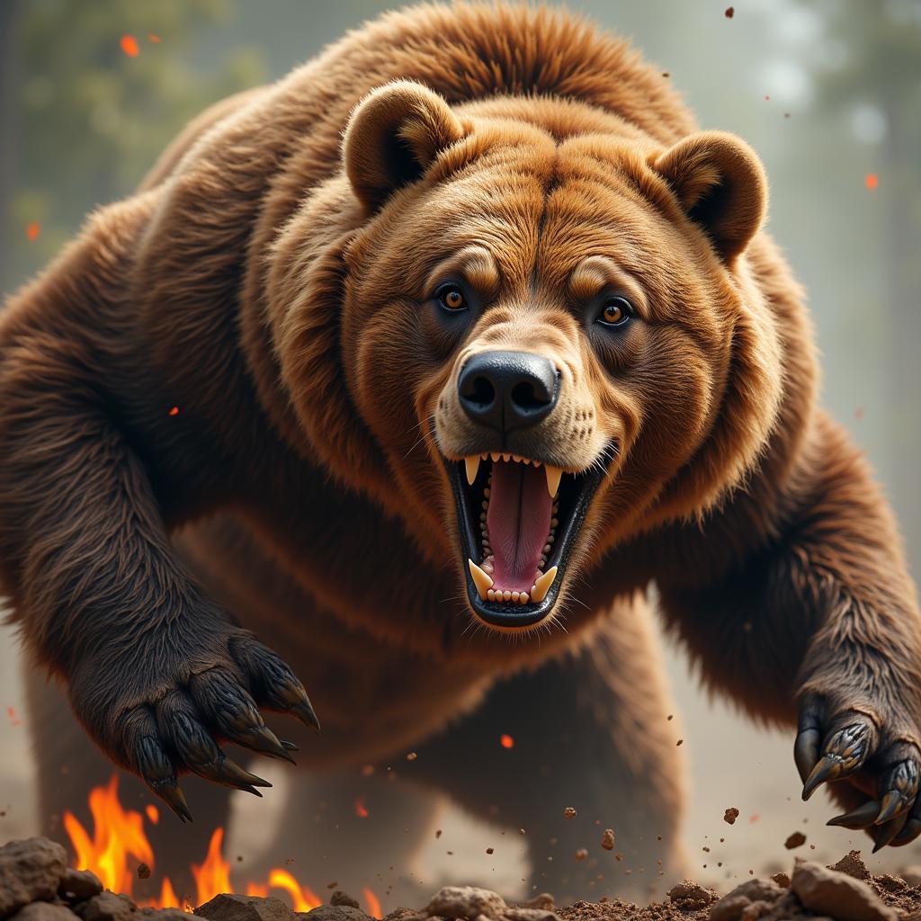 Halsin in bear form, showcasing his druid powers in Baldur's Gate 3.