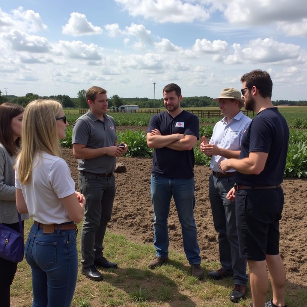 HARC researchers interacting with local farmers