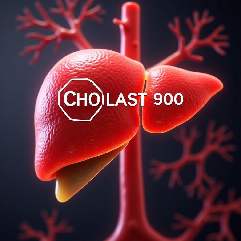 Illustration of a healthy liver with Choleast 900.