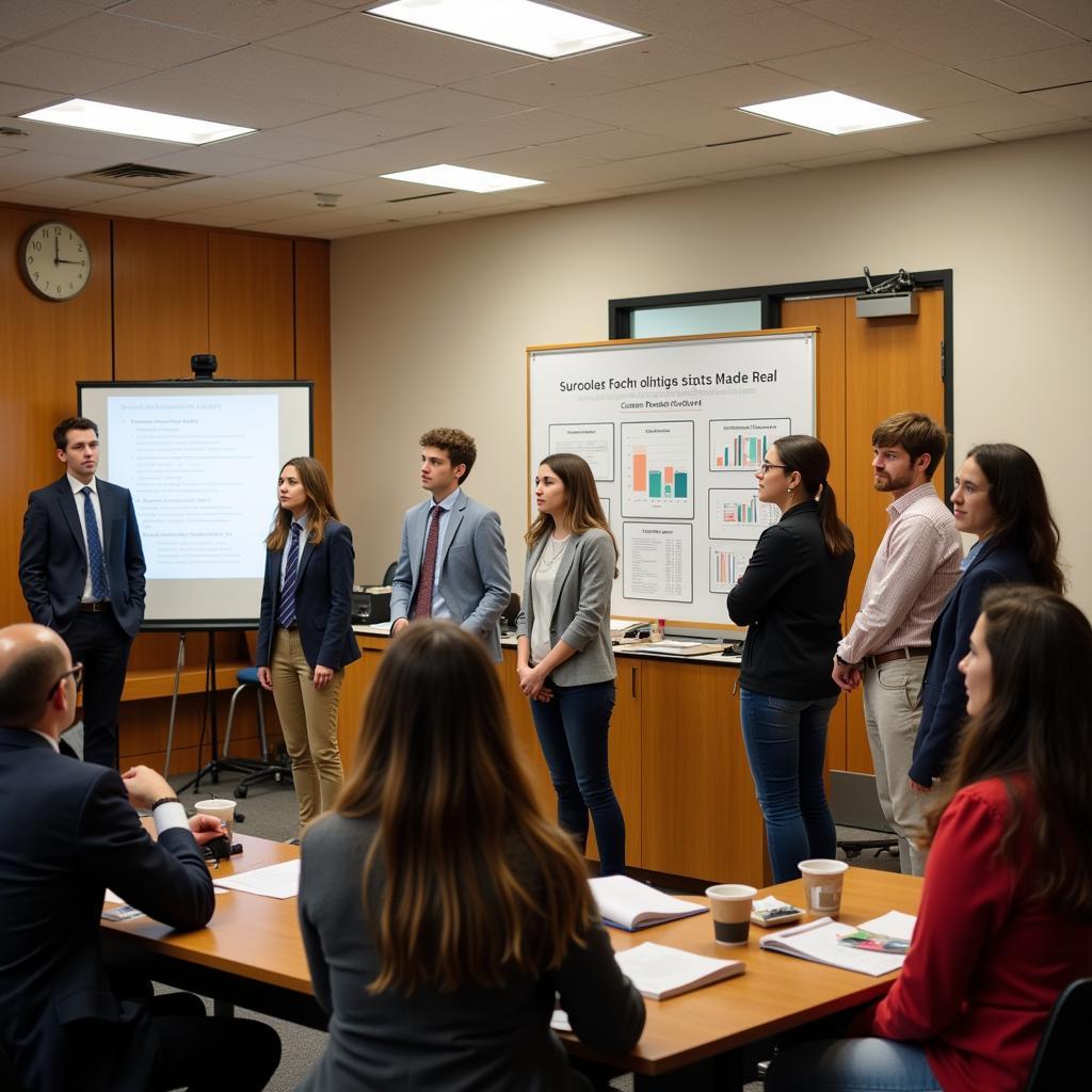 High School Students Presenting Research Findings at a Conference