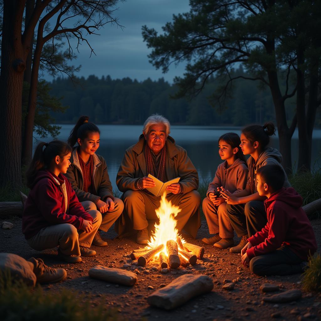 Indigenous Elder Sharing Stories with the Community