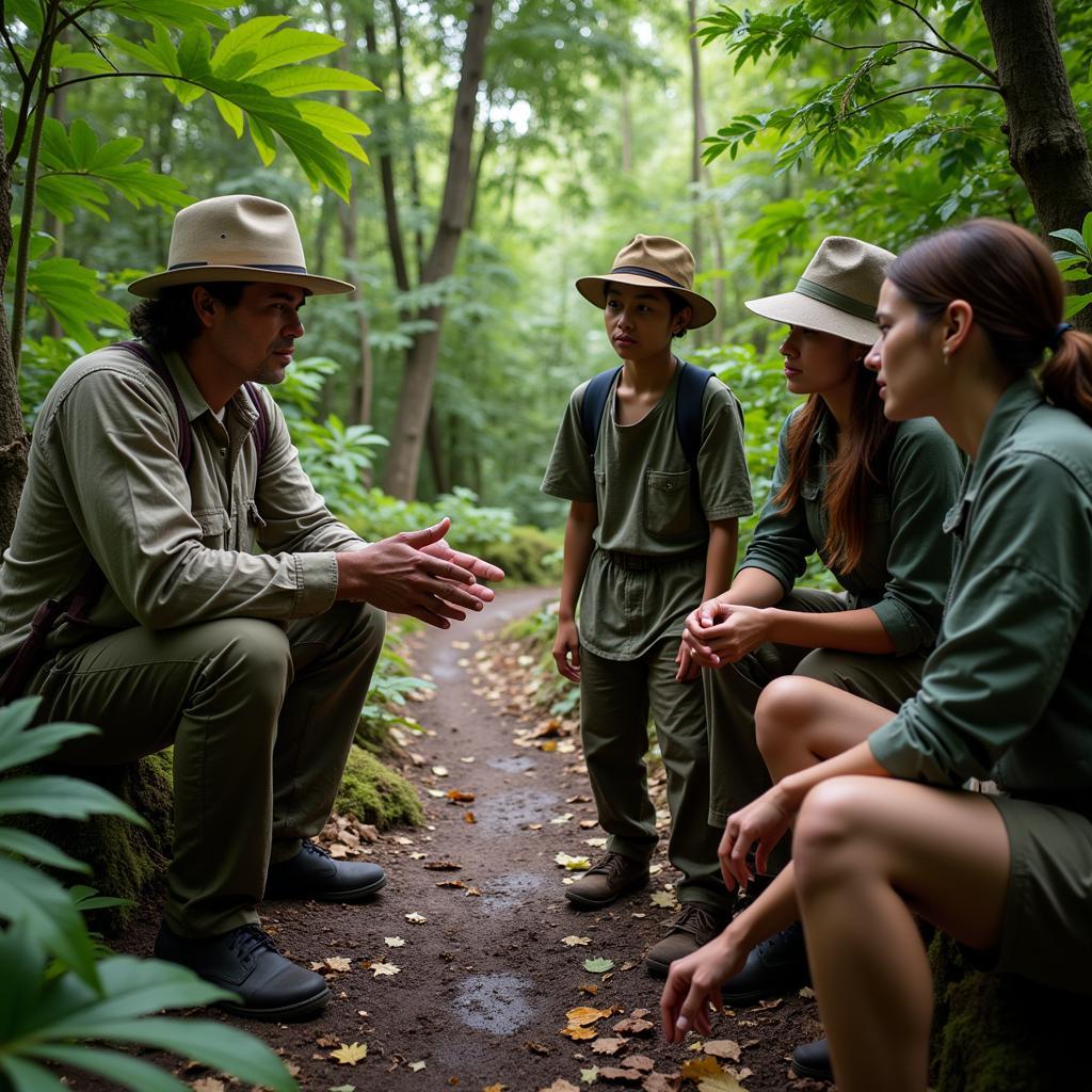 Indigenous Guide Sharing Knowledge with Researchers