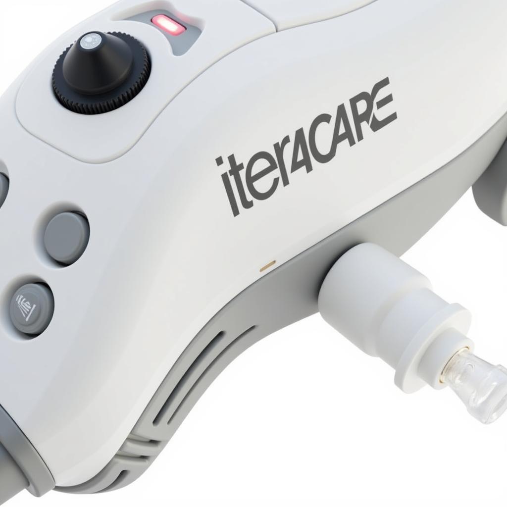 Close-up view of an Iteracare device showing its components and design.