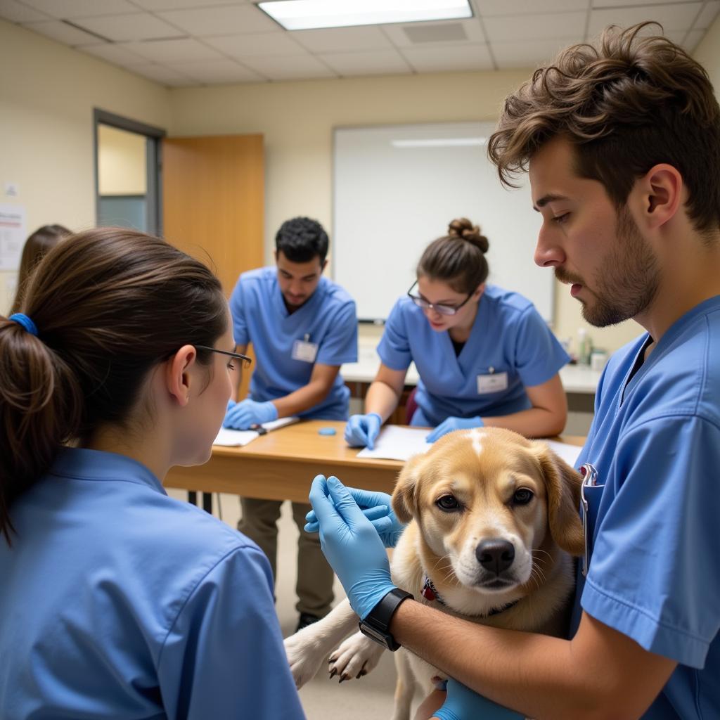 Veterinary Students Receiving Training at IVRI