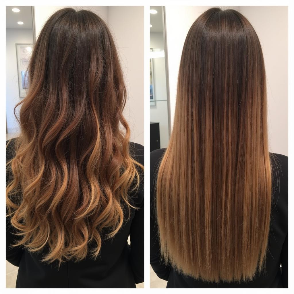 Keratin Treated Hair Before & After