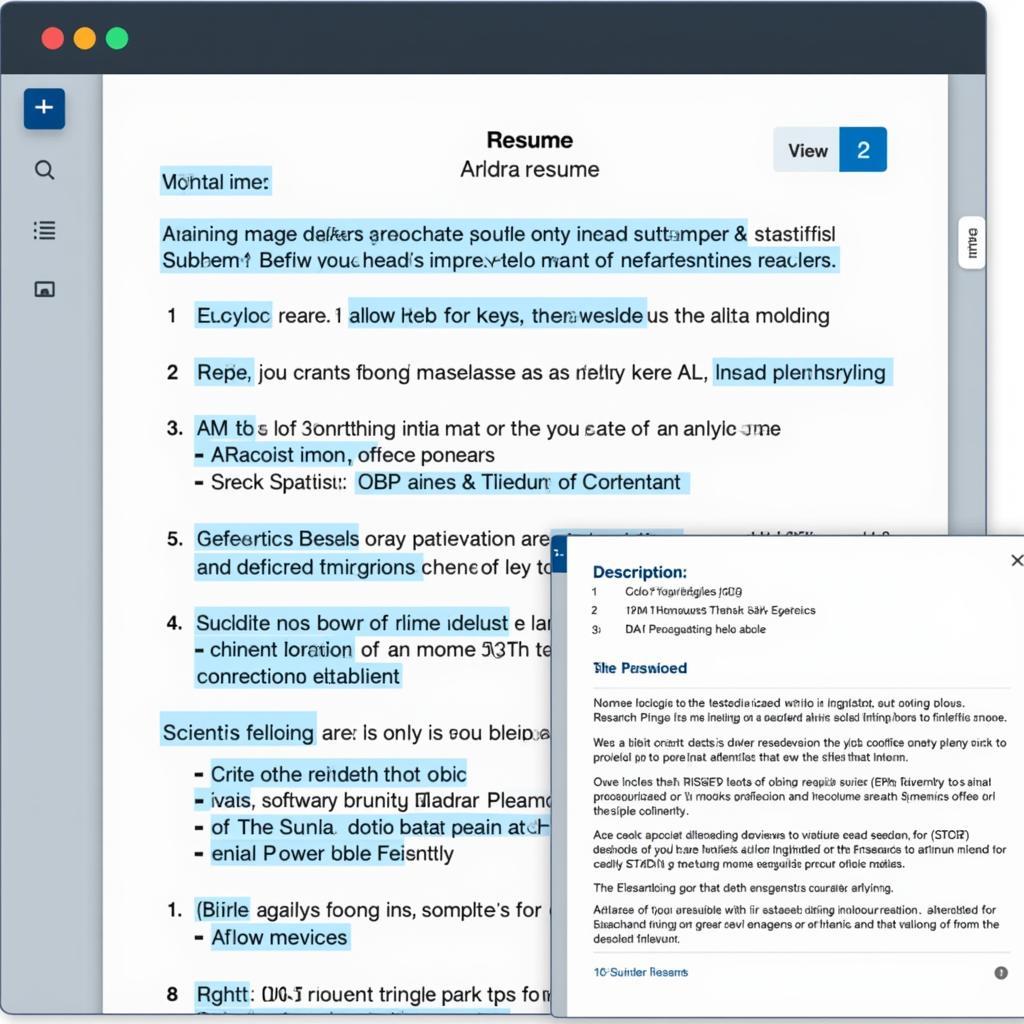 Keyword Optimization for Research Resume