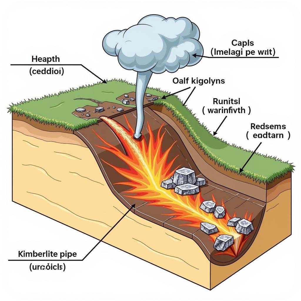 Kimberlite Pipe Formation Diagram