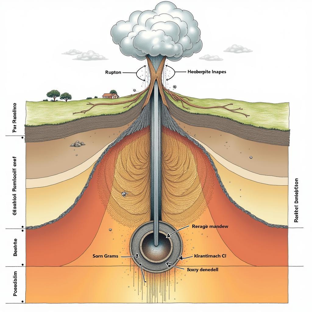 Kimberlite Pipe Formation Diagram