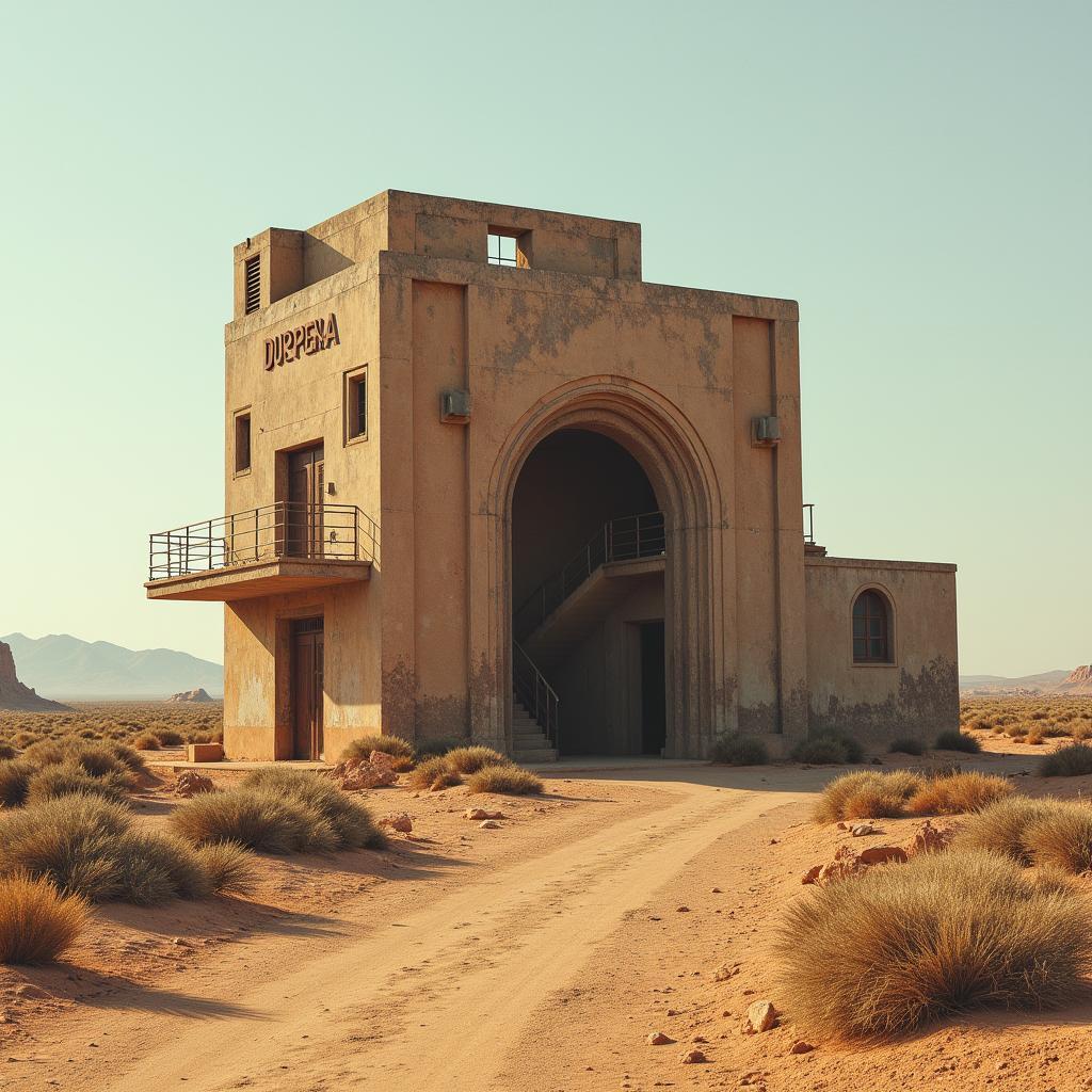 Exterior view of Kreet Research Lab in Starfield showing its desolate surroundings and mysterious entrance.