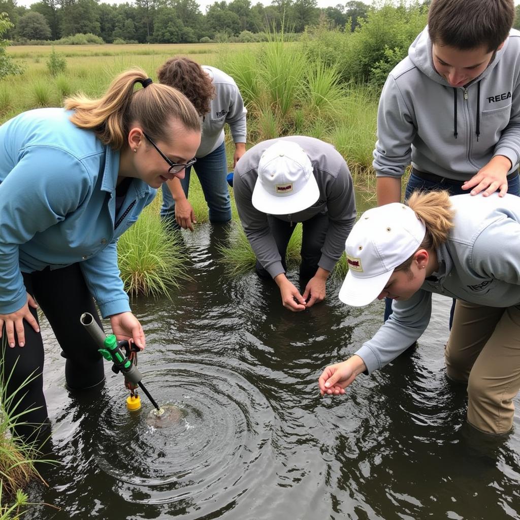 Lake Cornelia research team collecting data