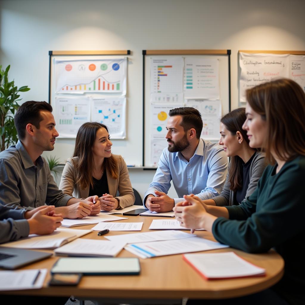 Researchers Collaborating on Leadership Studies