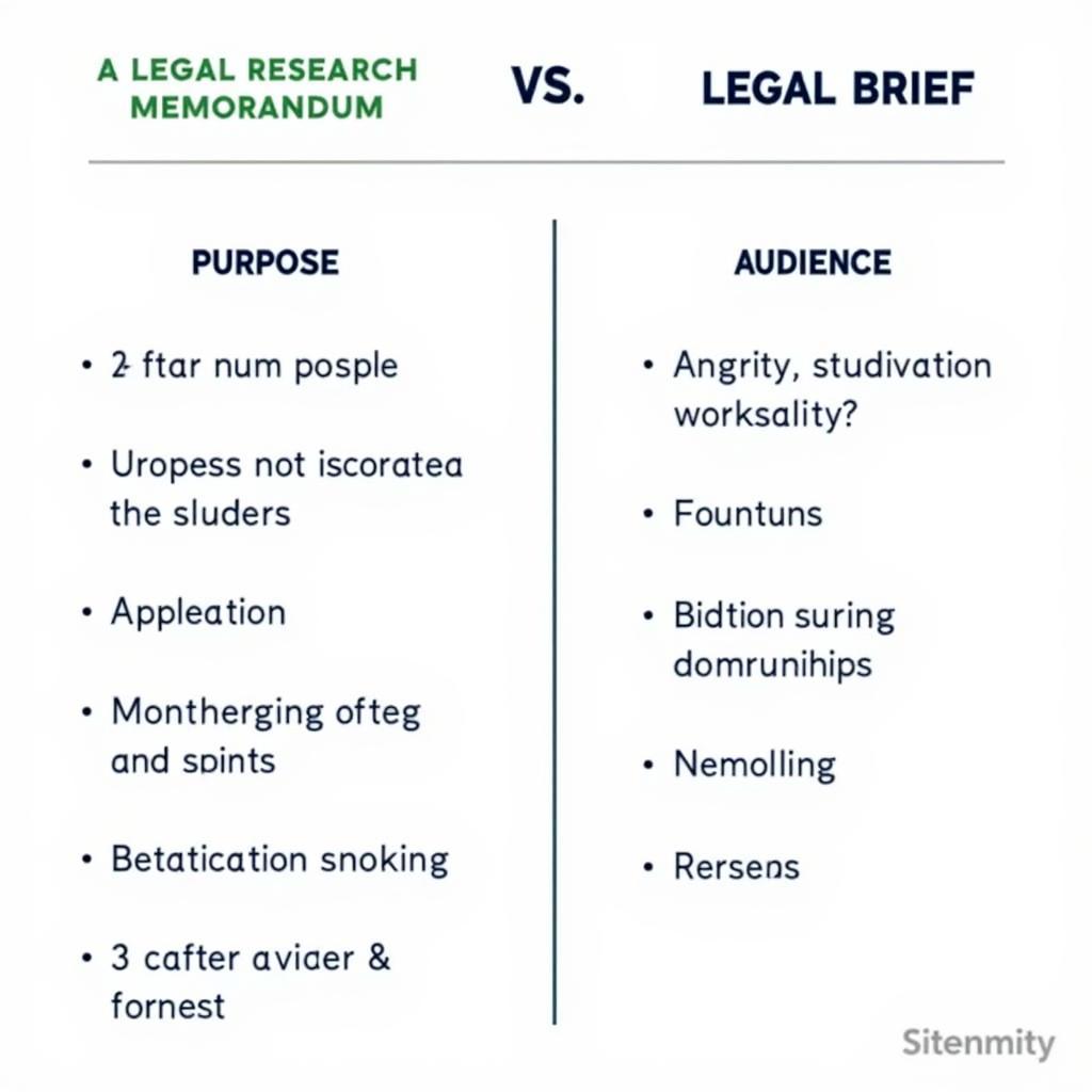 Visual Comparison of Legal Memo vs. Brief