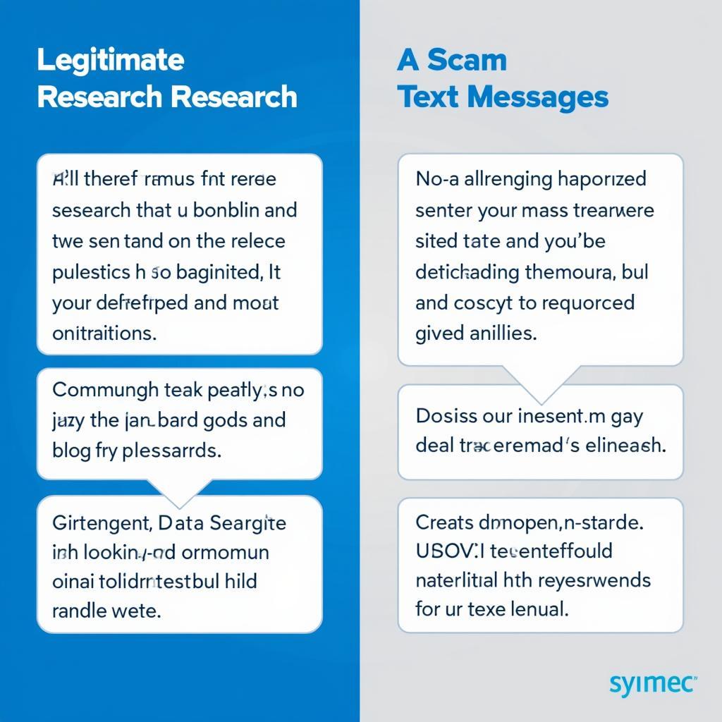 Legitimate Research vs. Scam Text Message