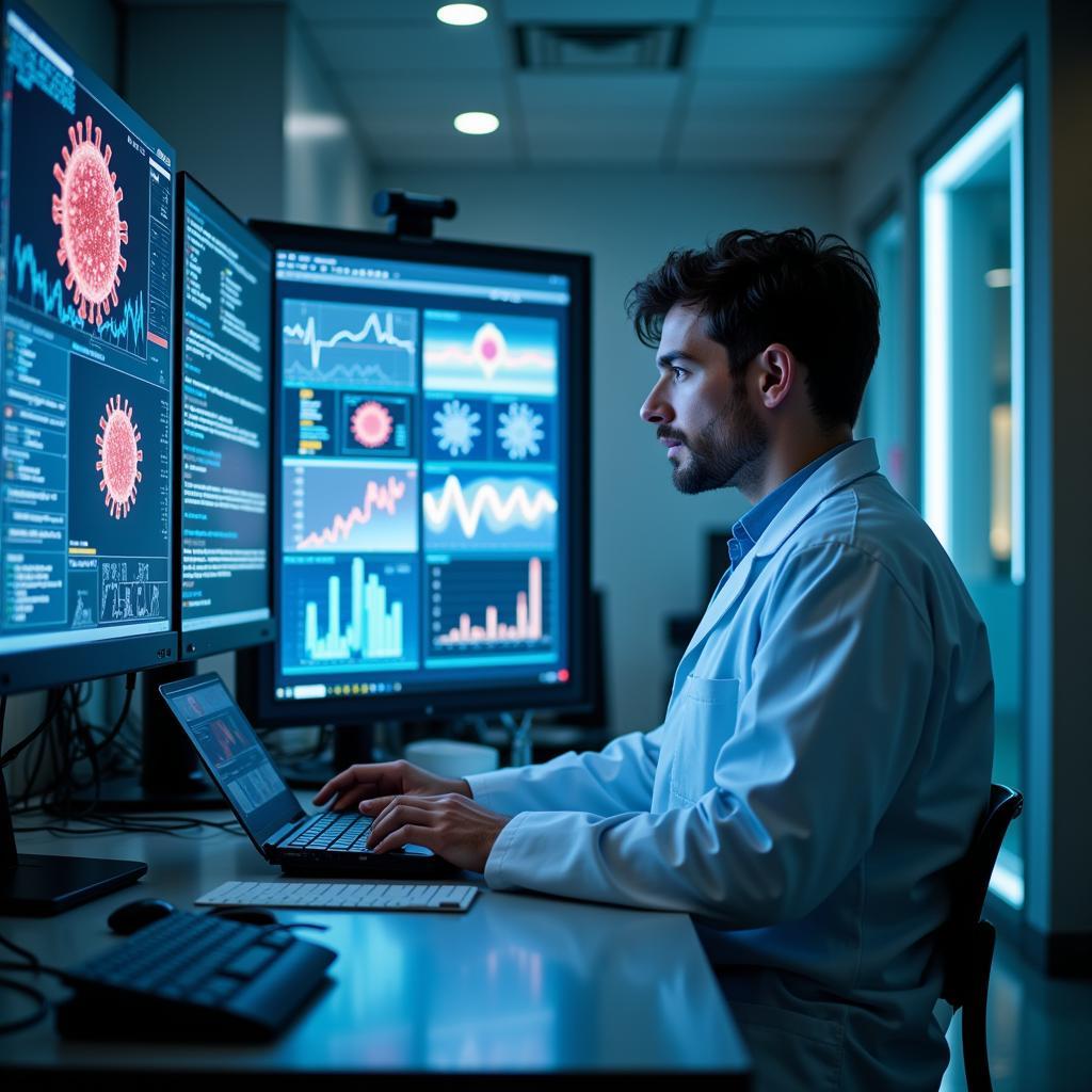 Leidos Biomedical Research Scientist in a Lab