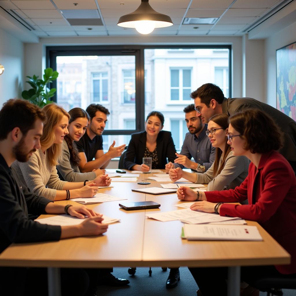 Researchers from various institutions collaborating on a project at LIERI