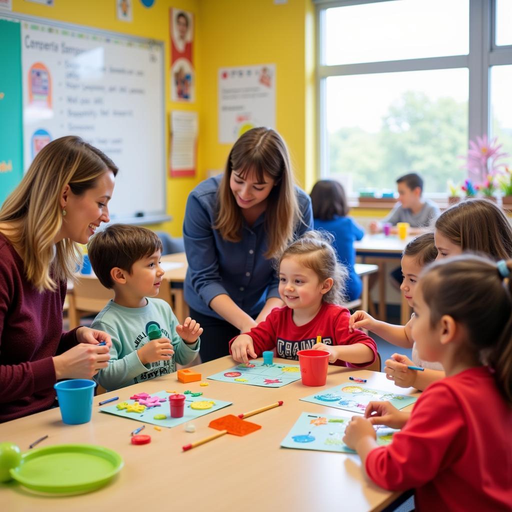 Children engaging in activities at the Lipman Early Learning & Research Center