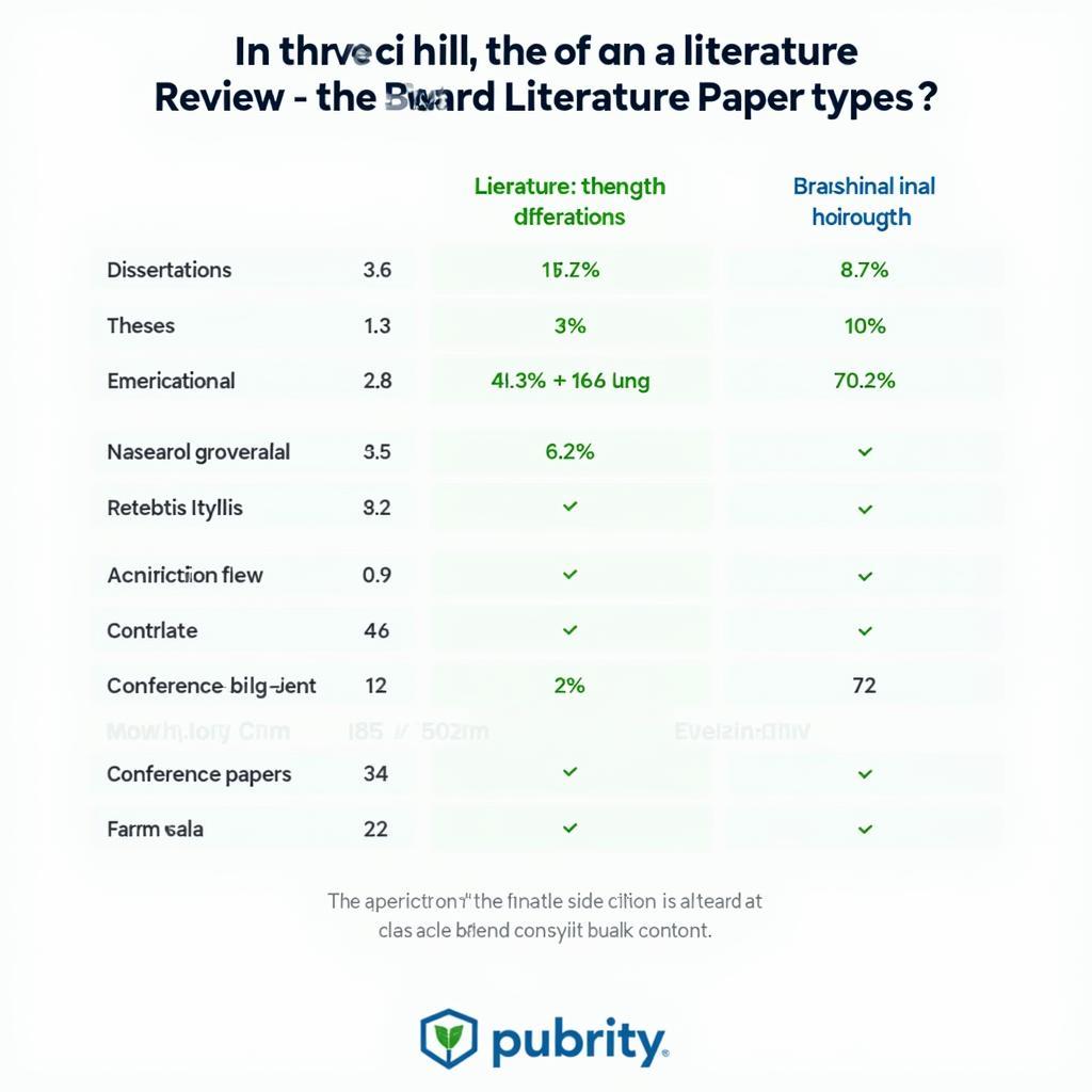 Literature Review Length Comparison across Different Paper Types