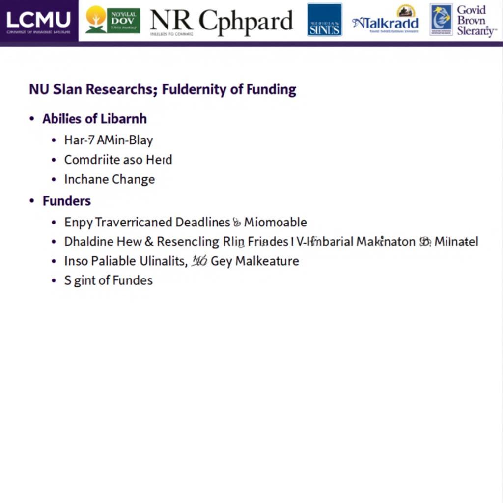 LMU DCOM Research Funding Opportunities Presentation