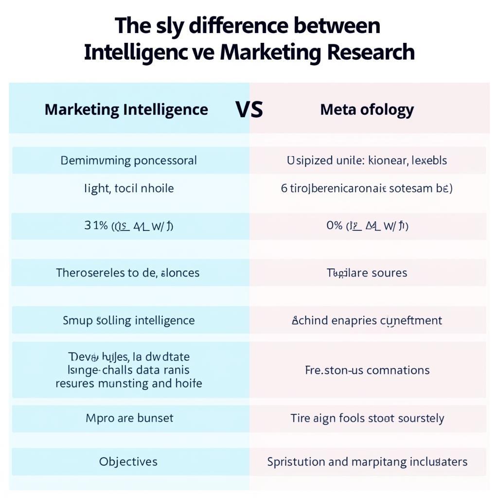 Marketing Intelligence vs. Marketing Research Comparison Chart