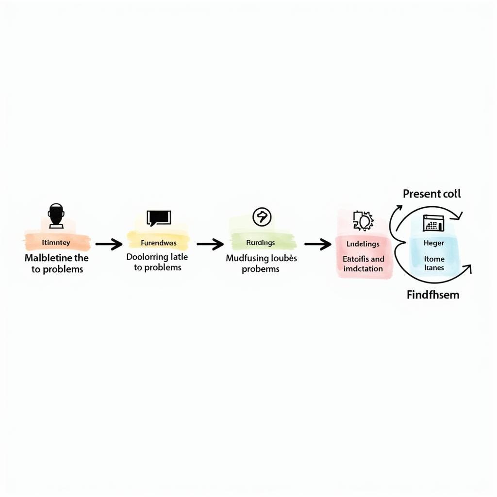 Flowchart illustrating the steps in the marketing research approach