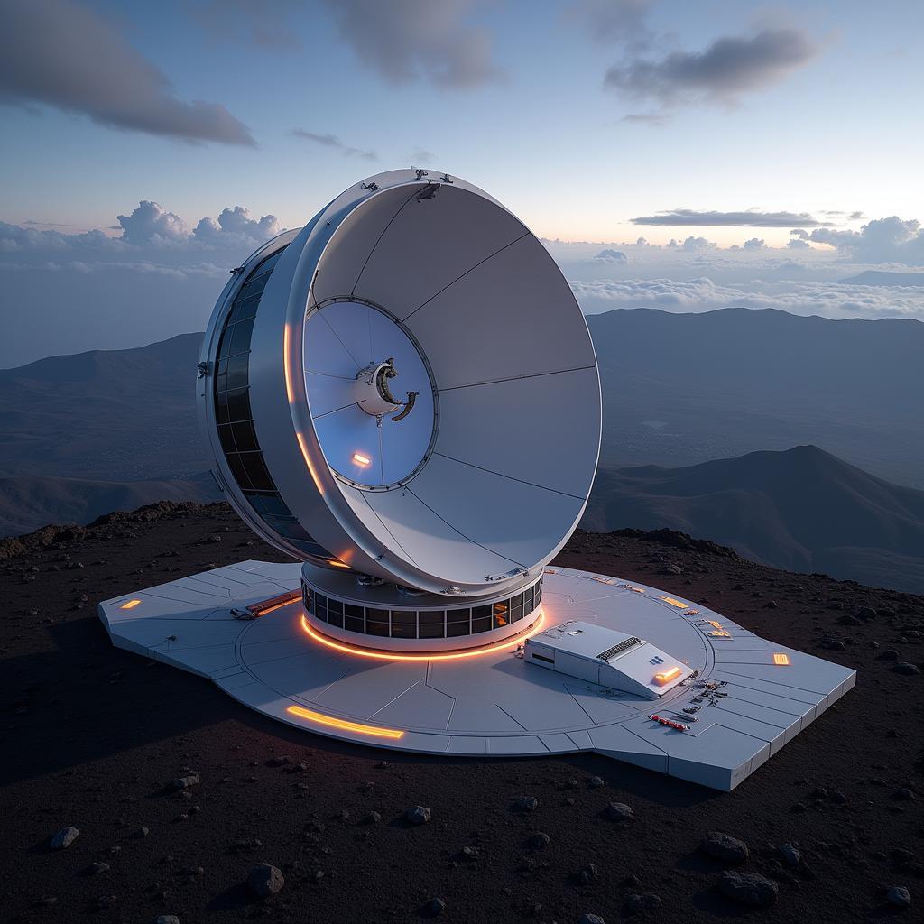 Mauna Kea Observatory with Future Telescope Rendering