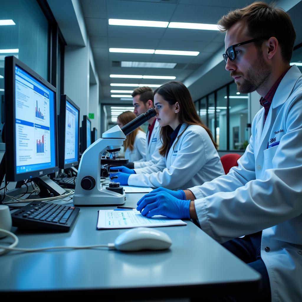 McArdle Laboratory Cancer Research Scientists Working in a Lab