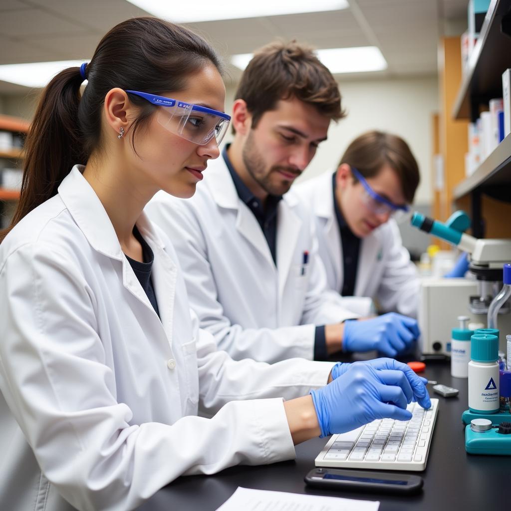 Students Conducting Research in MD Anderson Lab