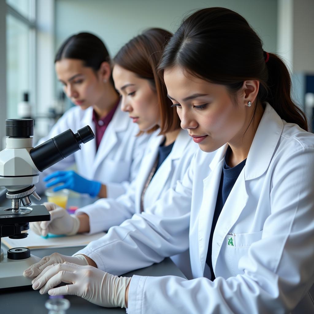 Medical Research Scholars at Work in a Lab