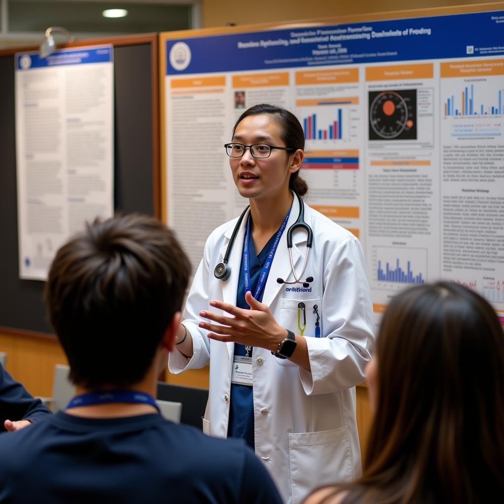 Medical Student Presenting Research Findings