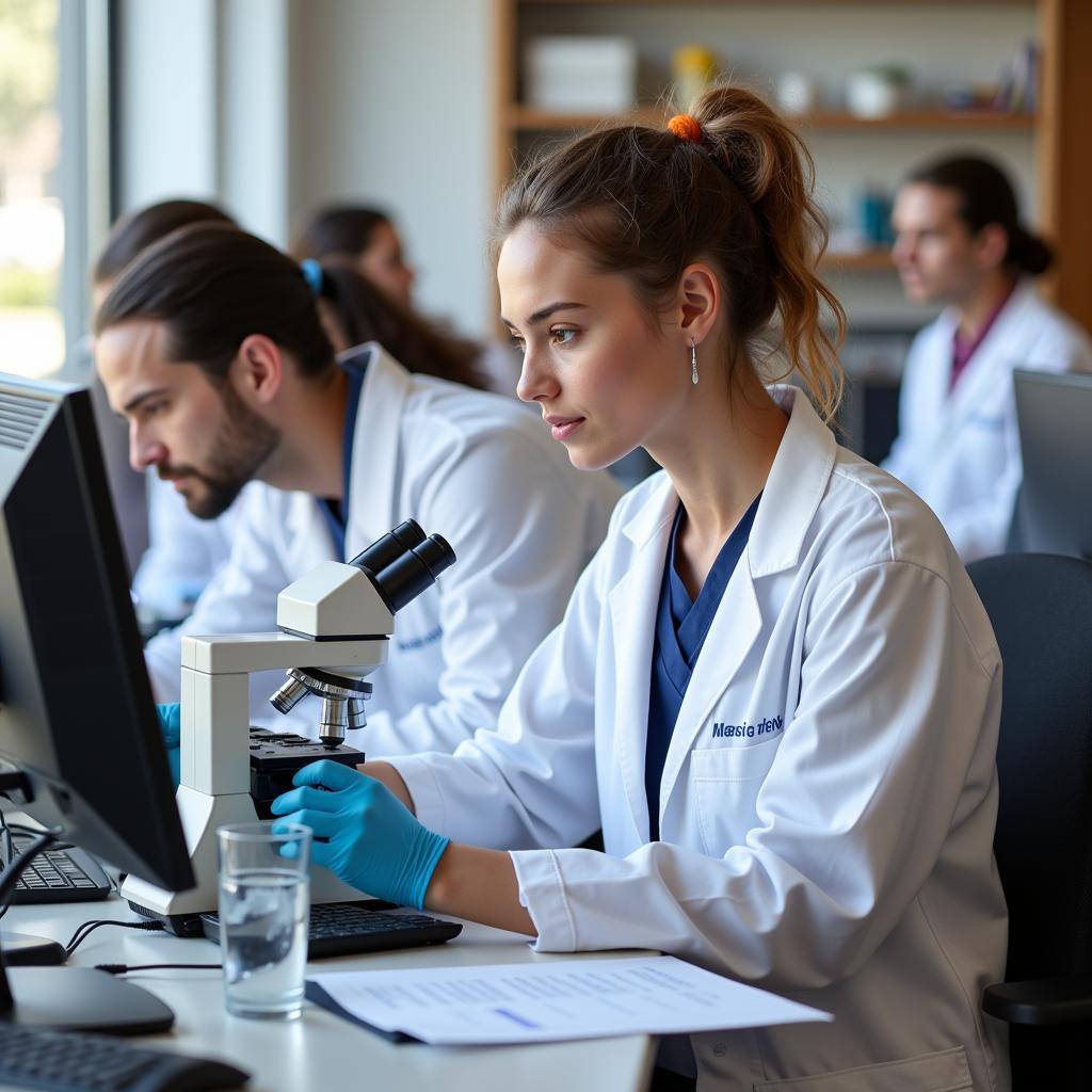 Medical Student Working in a Research Lab