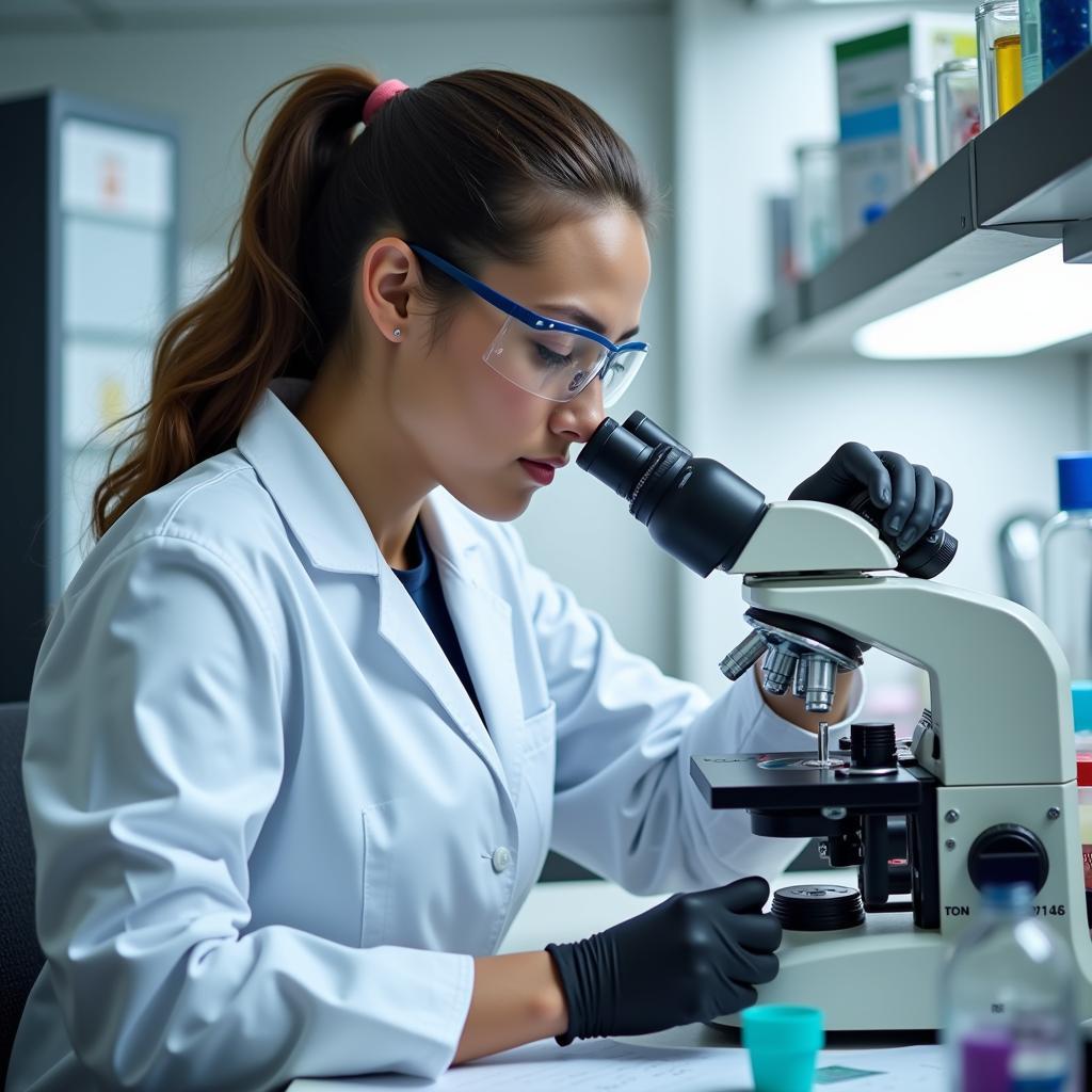 Medical Student Conducting Research in a Laboratory