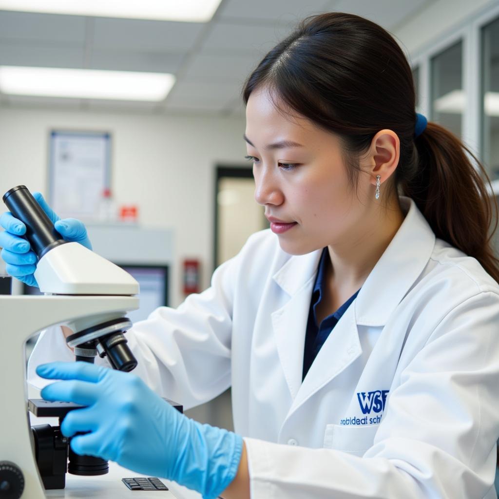 Medical Student Conducting Research in Lab