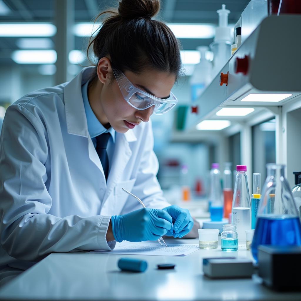 Medical Student Conducting Research in a Laboratory