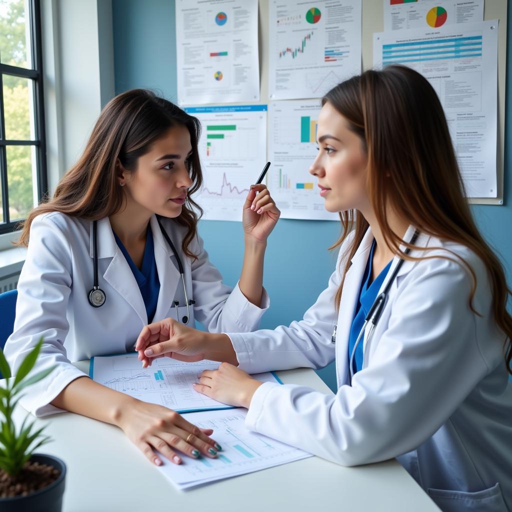 Medical Students Reviewing Research Data