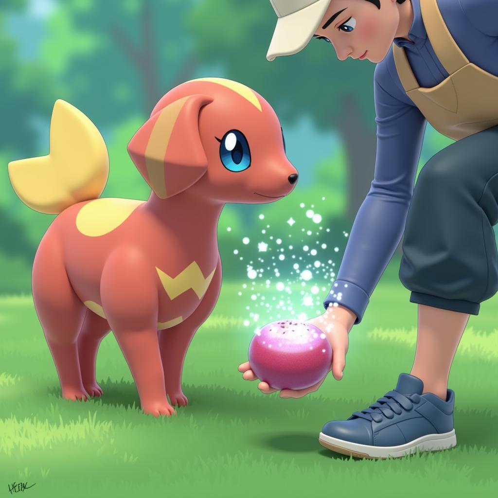 Using a Pinap Berry to Catch Meltan in Pokémon Go