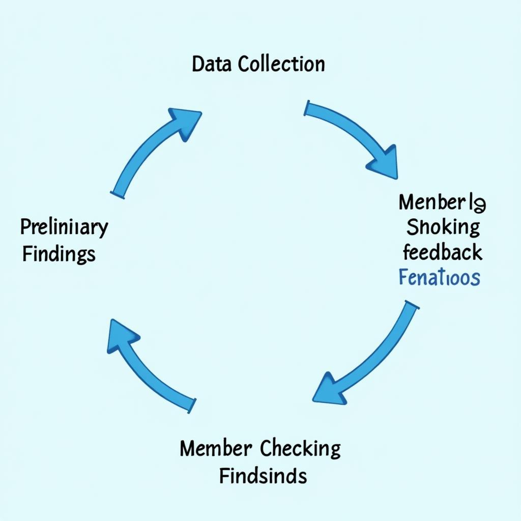 Member Check-in Research Process Illustration