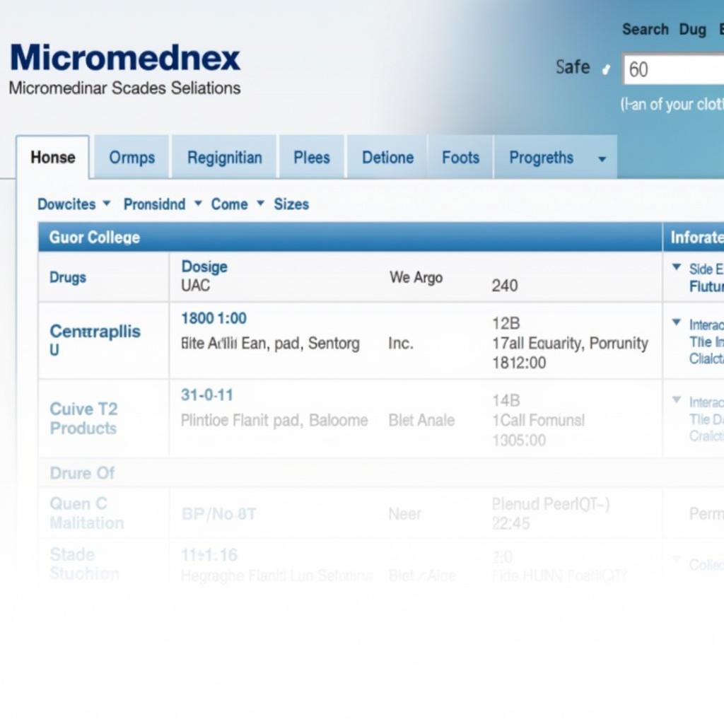 Micromedex Drug Information Database