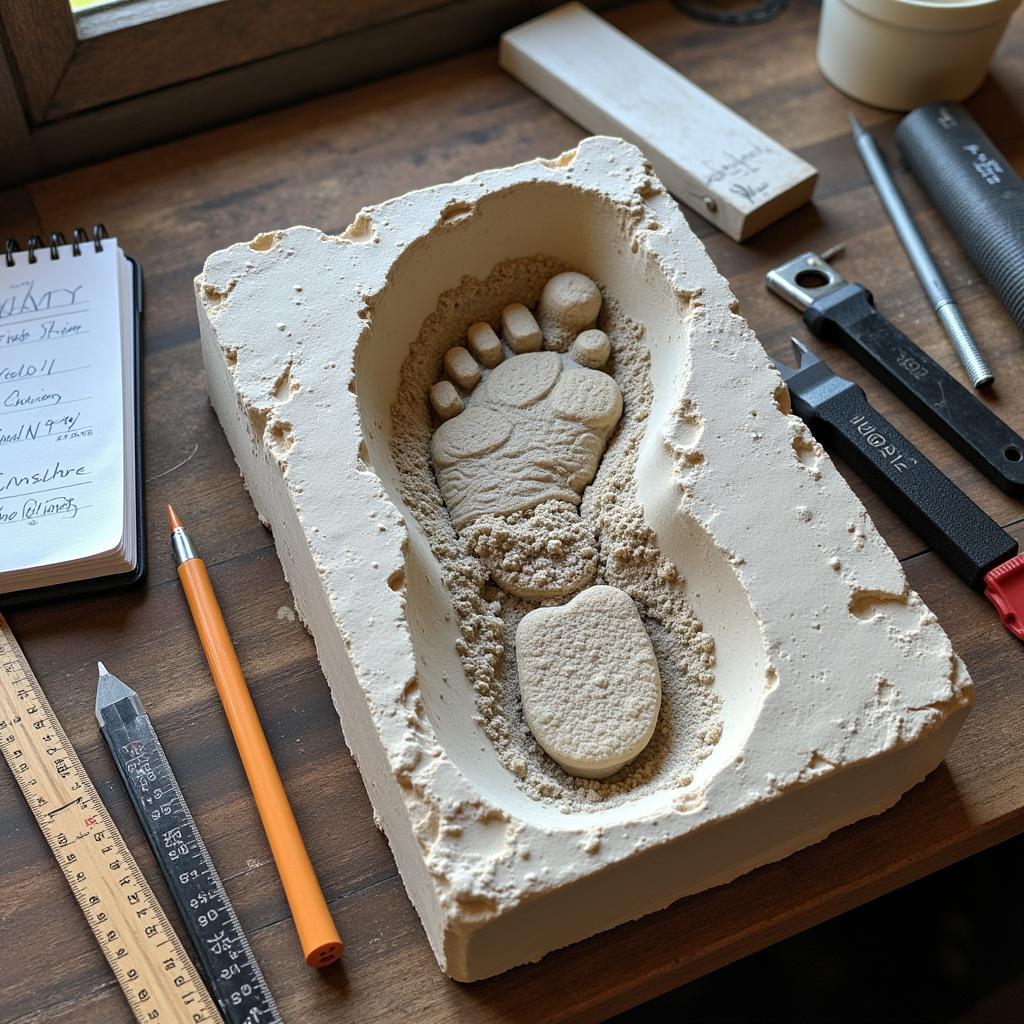 Midwest Bigfoot Footprint Cast