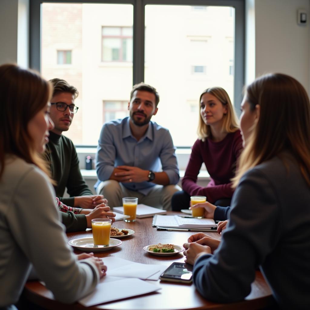 OCD Support Group Meeting with People Sharing Experiences