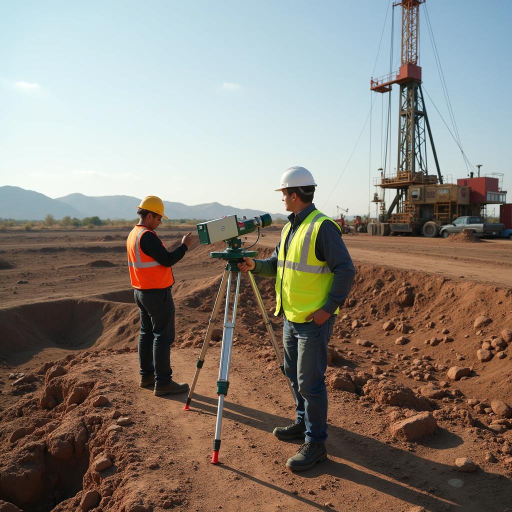 Geological Survey at an Oil Center