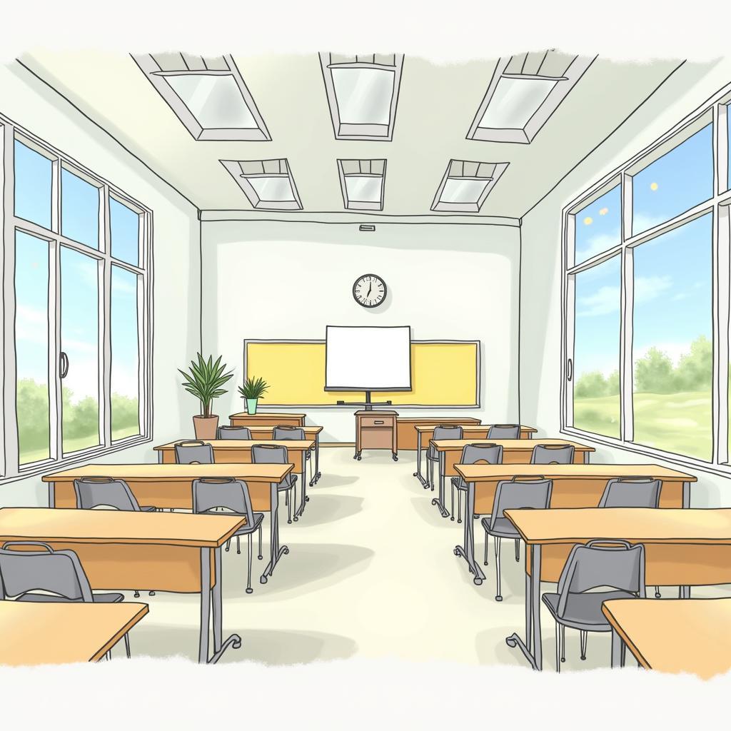 Optimal classroom lighting setup