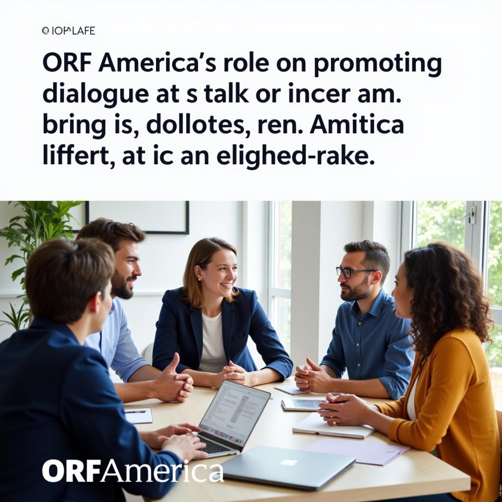 ORF America Promoting Dialogue and Exchange